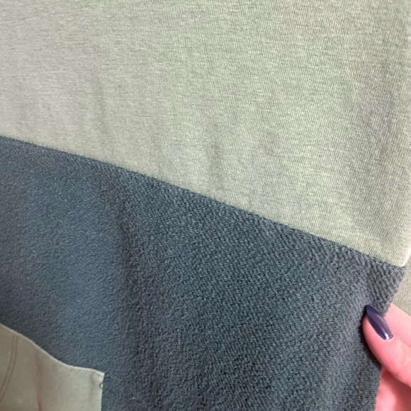 Topshop Patched Colorblock Hoodie in Green Size 0-2 Womens - Picture 2 of 5